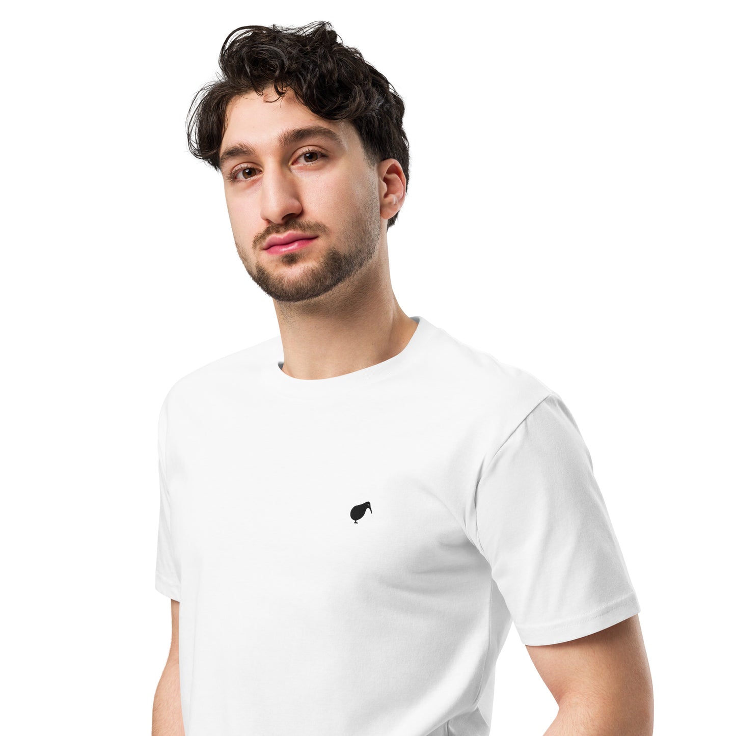 Unisex Premium Embroidered Kiwi - White T-Shirt (Free Shipping)